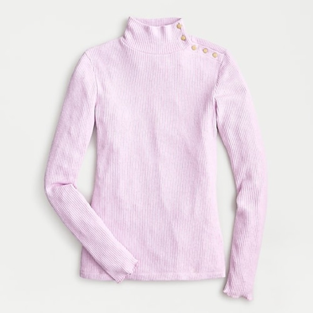 J.Crew | Button-shoulder Ribbed Turtleneck